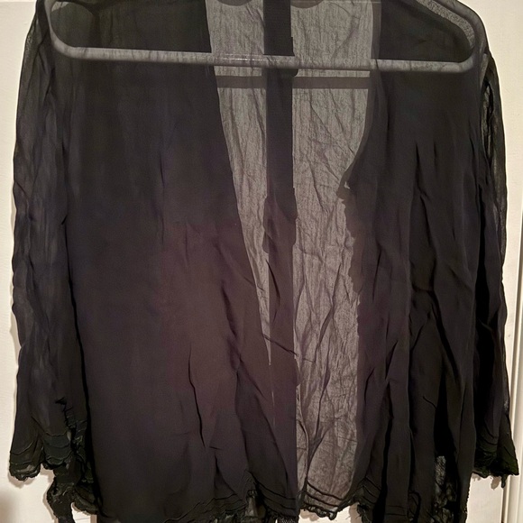 Sheer Black Cardigan - Picture 2 of 4